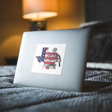 Load image into Gallery viewer, USA Flag & Texas Soldier Sticker