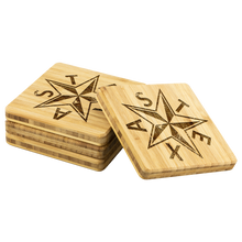 Load image into Gallery viewer, Star Coaster - de Zavala Star Beveled Distressed - Bamboo Coaster set