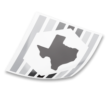 Load image into Gallery viewer, Tex Hex Square Sticker (Black)