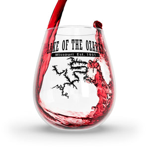 Lake of the Ozarks - Stemless Wine Glass, 11.75oz