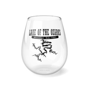 Lake of the Ozarks - Stemless Wine Glass, 11.75oz