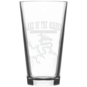 Lake of the Ozarks, Missouri, Est. 1931 (with lake, white/grey) - 16 oz. pint glass