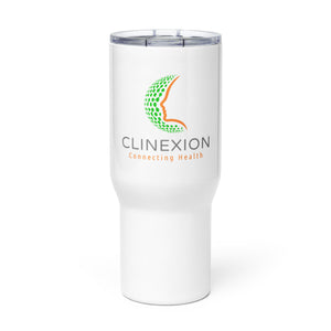 Clinexion 25 oz. travel mug with a handle