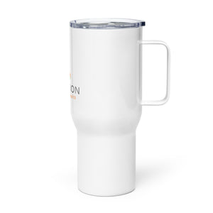 Clinexion 25 oz. travel mug with a handle