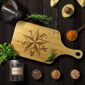 de Zavala Beveled Star - Wood Cutting Board With Handle