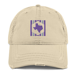 TEXhex Purple Distressed Hat