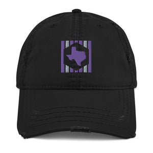 TEXhex Purple Distressed Hat