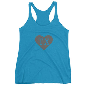 Deep in the Heart of Texas (Gray Heart) Racerback Tank