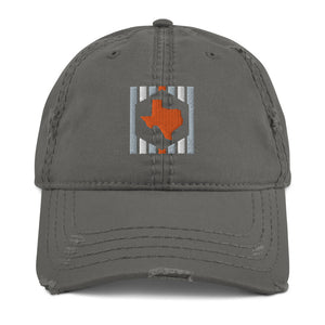 TEXhex Orange Distressed Hat