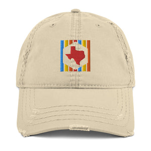 TEXhex Multicolored Distressed Hat